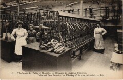 L'ind. des Tulles et Dentelles - Dévidage des Matieres premieres