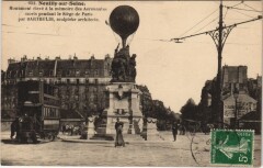 Carte postale ancienne Monument élevé à la mémoire des Aéronautes morts perdant le siège de Paris
                                                                     à Paris 17e
                                