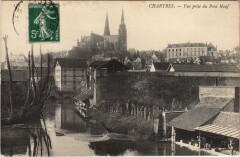 Chartres-Vue prise du Pont Neuf à Chartres