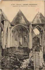 Arras-Guerre Européenne-Intérieur de l'Eglise St.Jean-Baptiste à Arras