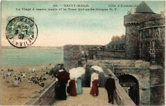 Saint-Malo La Plage a maree haute France à Saint-Malo