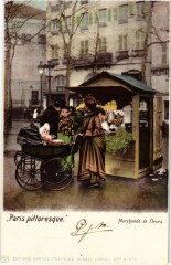 Carte postale ancienne Paris Petits Metiers la marchande de fleurs
                                                                     à Paris
                                