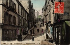 Carte postale ancienne Montmartre - La Rue Tholozé
                                                                     à Paris 18e
                                