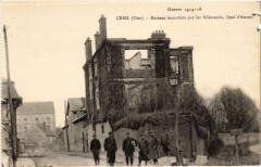 Creil- Maisons incendiees par les Allemands France à Creil
