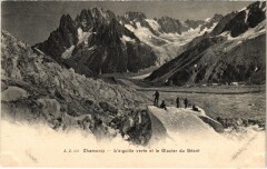Chamonix - L'aiquille verte et le Glacier du Geant