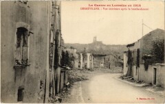 Militaire Gerbéviller Vue intérieure aprés le bombardement à Gerbéviller