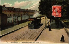 Cherbourg Caserne des Equipages de la Flotte Tram Vapeur