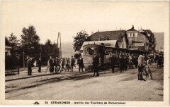 Gerardmer Arrivee des Touristes de Retournemer Tram Vapeur