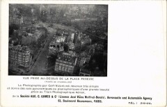 Vue prise au-dessus de la Place Pereire - Porte de Courcelles à Paris 17e