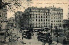 Carte postale ancienne Rue de Vaugirard, prise de la Porte de Versailles
                                                                     à Paris 15e
                                