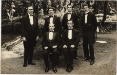 Carte postale ancienne Gentlemen - carte photo
                                                                     à Paris 18e
                                