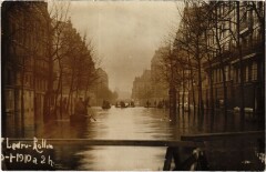 Paris Inondations de 1910 carte photo Avenue Ledru-Rollin
