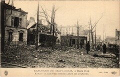 Paris Explosion de Saint-Denis 1916 Arbres et Maisons