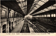 Le chemin de fer d'Orléans, la gare d'Austerlitz à Paris 13e