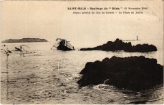 Saint-Malo - Naufrage du Hilda Aspect général du lieu du sinistre à Saint-Malo