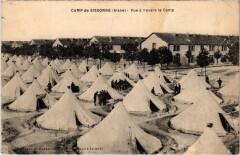 Militaire Camp de Sissonne - Vue a travers le Camp à Sissonne