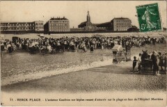 Berck-Plage - l'Aviateur Caudron sur biplan à Berck