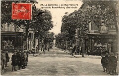La Garenne - La Rue Voltaire (prise du Rond-Point, coté droit)