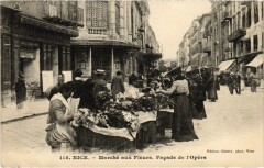 Nice - Marché aux Fleurs. Facade de l'Opéra à Nice