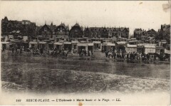 Berck-Plage-L'Esplanade á Marée haute et la Plage à Berck