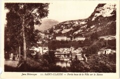 Saint Claude- Partie basse de la Ville sur la Bienne France à Saint-Claude