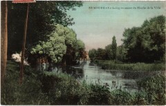 Nemours Le Loing en amont du Moulin de la Ville à Nemours