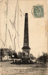 Foret de Senart - La Pyramide de Brunoy - Route de Paris a Melun à Melun