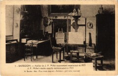 Barbizon Atelier de J. F. Millet exactement reconstitue en 1923 à Barbizon