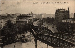 Le Métro - Boulevard de la Villette - la Rotonde à Paris 19e