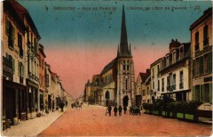 Nemours Rue de Paris et Hotel de l'Ecu à Nemours