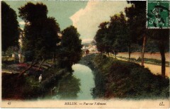 Melun vue sur l'Almont à Melun