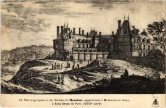 Meudon vue et perspective du Chateau à Meudon