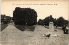 Meudon Avenue du Chateau et Statue de la Republique à Meudon