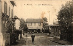 Carte postale ancienne La Gare Montparnasse
                                                                     à Meudon
                                