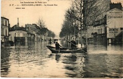 Inondation Boulogne sur Seine Grande Rue