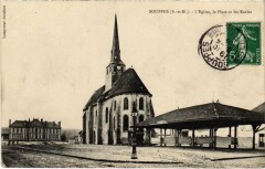 Souppes L'Eglise, la Place et les Ecoles France