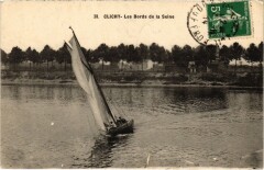 Carte postale ancienne Les Bords de la Seine
                                                                     à Clichy
                                