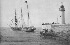 Marine Francaise Trois Mats Partant Pour Terre Neuve