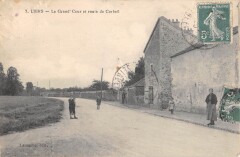 Liers La Grand Cour Et Route De Corbeil - Cpa Rare