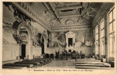 Carte postale ancienne Asnieres-sur-Seine Hotel de Ville Salle des Fetes et des Mariages
                                                                     à Asnières-sur-Seine
                                