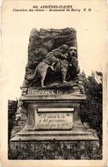 Asnieres Cimetiere des Chiens Monument Barry à Asnières-sur-Seine