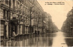 La Crue de la Seine - Boulevard National à Clichy