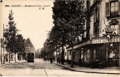 Carte postale ancienne Boulevard Jean-Jaurès
                                                                     à Clichy
                                