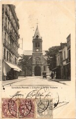 Levallois Perret Eglise et la rue Voltaire à Levallois-Perret