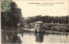 Carte postale ancienne Levallois Perret Pointe de l'Ile de la Grande Jatte
                                                                     à Levallois-Perret
                                