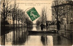 Boulogne-Billancourt Inondations 1910 - Rue de Saint-Cloud à Boulogne-Billancourt