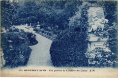 Carte postale ancienne Asnieres-sur-Seine Clichy - Vue Generale du Cimetiere des Chiens
                                                                     à Asnières-sur-Seine
                                