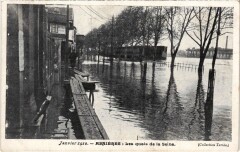Asnieres-sur-Seine Inondations 1910 - Les Quais de la Seine