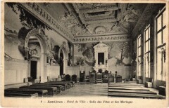 Carte postale ancienne Asnieres-sur-Seine Hotel de Ville Salle des Fetes et des Mariages
                                                                     à Asnières-sur-Seine
                                