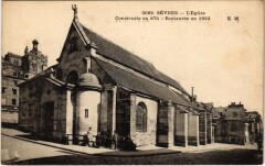 Carte postale ancienne L'Eglise - Construite en 675 - Restaurée en 1893
                                                                     à Sèvres
                                
